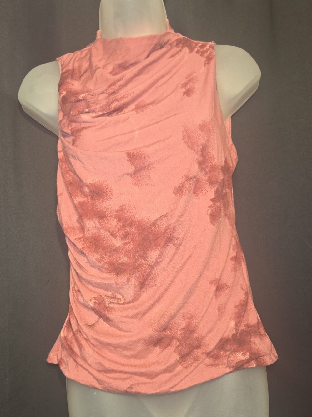 Reformation Coral Pink  Draped Neck Tank